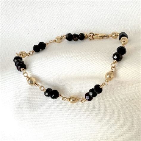 Black Spinel Bracelet Gosia Meyer Jewelry