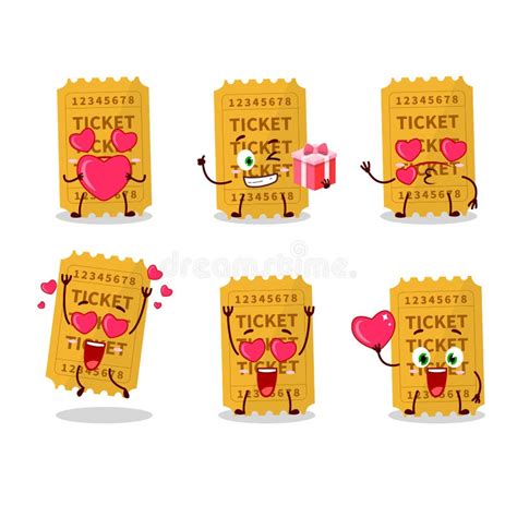 Tekenfilm Met Liefde Schattig Emoticon Vector Illustratie