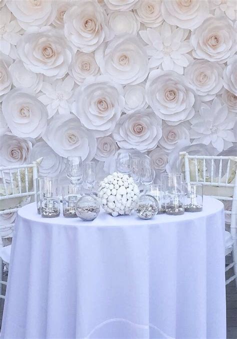 Large Paper Flowers - Wedding Backdrop - Paper Flower Backdrop ...