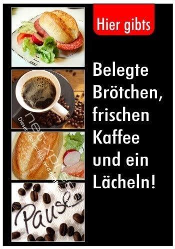 net xpress Werbeposter belegte Brötchen und Kaffee DIN A1 Werbeplakat