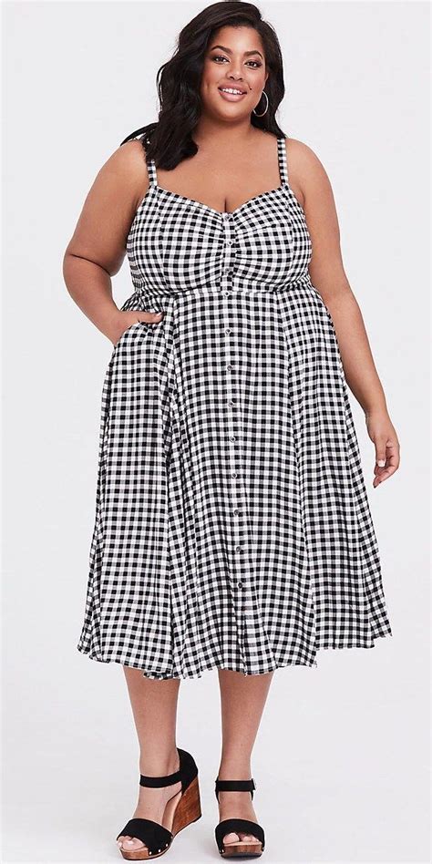 Plus Size Spring Dresses Plus Size Gingham Dress Plus Size Fashion For Women