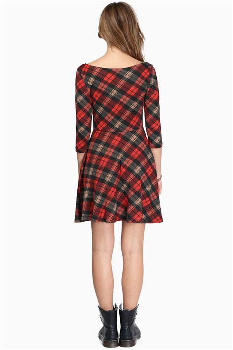 Cute Red Skater Dress Red Dress Plaid Dress 6 00