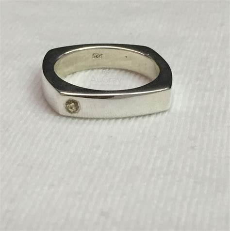 Fancy Square Silver Ring