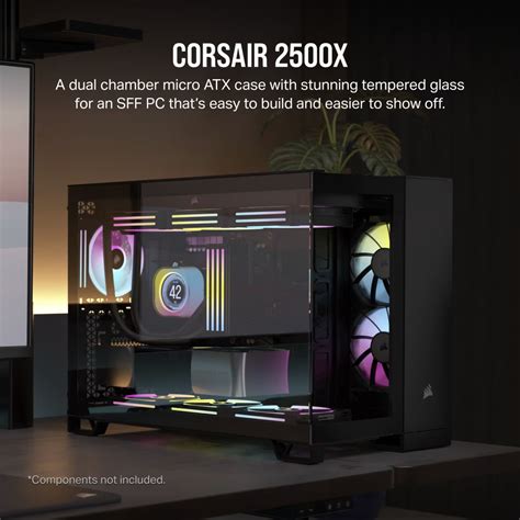 Corsair 2500x Mid Tower Dual Chamber Pc Case Black Cc 9011265 Ww