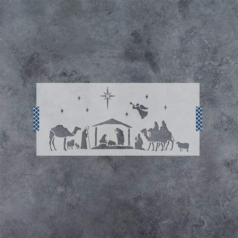 Nativity Of Jesus Stencil Reusable Nativity Stencils Etsy