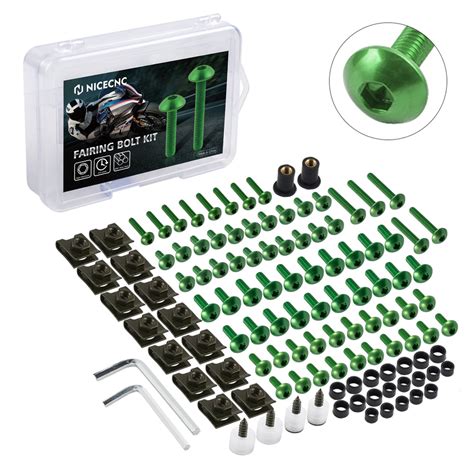 155pcs Motorcycle Complete Fairing Bolts Kit Screws Nut For Kawasaki