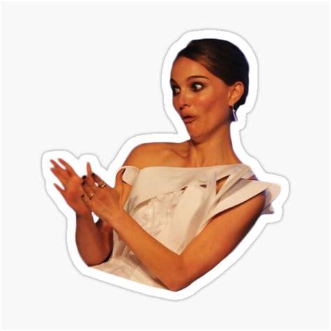 "Natalie Portman Clapping Meme" Sticker for Sale by NariBiers | Redbubble