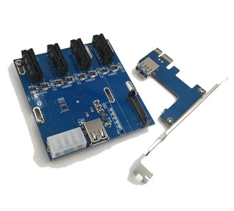 Pcie 1 To 4 Pci Express 1x Slots Riser Card Converter Add On Card 4