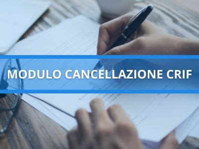 Modulo Cancellazione Crif Scarica Gratis Pdf