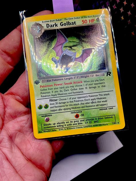 Mavin Pokemon Tcg Team Rocket Dark Golbat St Edition Holo