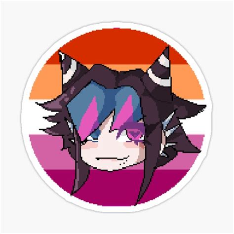Danganronpa Short Hair Lesbian Flag Ibuki Mioda Sticker For Sale By Randox Stickers Redbubble