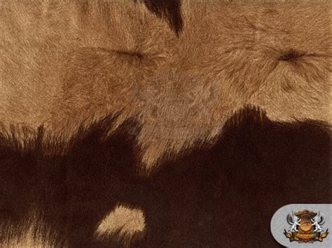 Suede Velvet BIG Cow print fabric Upholstery BROWN / 54" Wide / Sold By ...