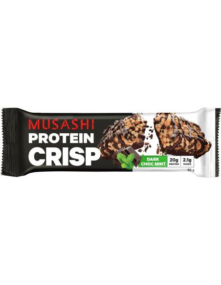 Musashi Protein Crisp Dark Choc Mint 60g Allys Basket Direct F