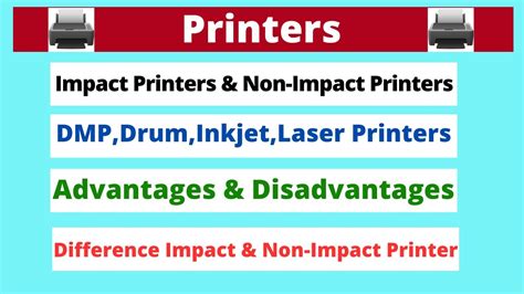 What Is Printer Types Of Printers Impact Vs Non Impact Printer