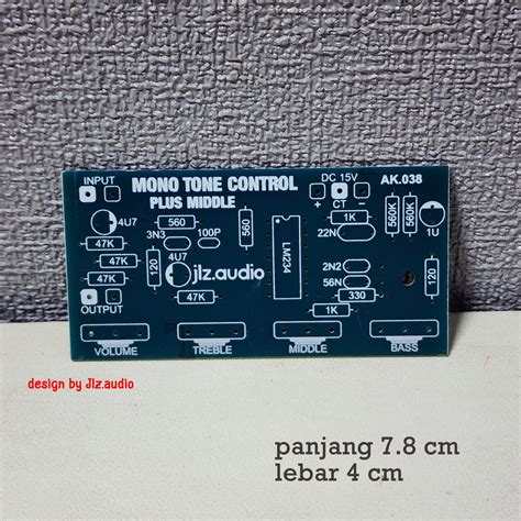 Jual A582 PCB MONO TONE CONTROL PLUS MIDDLE 4 POTENSIO Shopee Indonesia