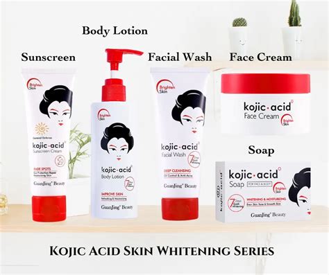 Guanjing Beauty Kojic Acid 5 In 1 Skin Whitening Set