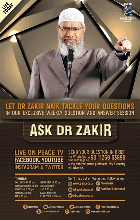 Let Dr Zakir Naik Tackle Your Questions In Our Exclusive Weekly