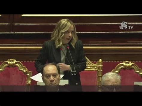 Si Scalda Il Clima In Senato Meloni Rispondete In Replica YouTube