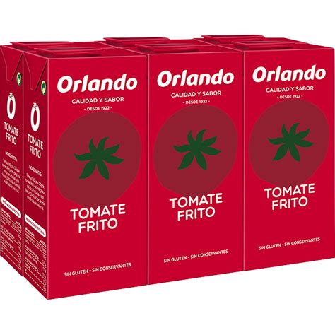 Tomate Frito Sin Gluten Pack 6 Envase 350 G · Orlando · Supermercado El