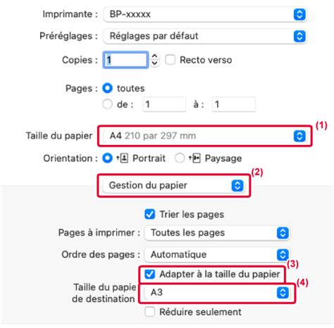 IMPRIMANTE AJUSTEMENT DE L IMAGE À IMPRIMER EN FONCTION DU FORMAT