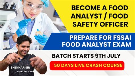 Become A Food Analyst Food Safety Officer 50 Days Crash Course For