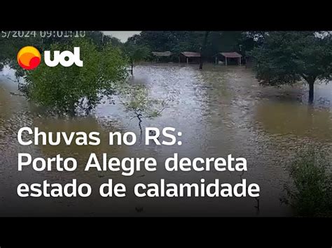 Chuvas no RS Imagens mostram inundação em ruas de Porto Alegre