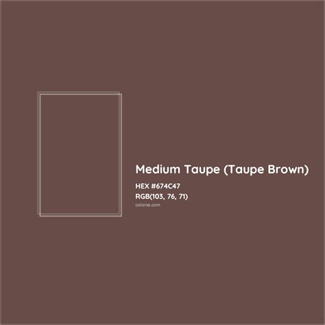 Medium Taupe (Taupe Brown) Complementary or Opposite Color Name and ...