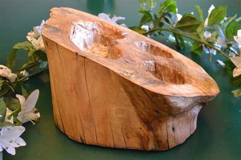 Natural Reclaimed Rustic Log Planter Maple Wood Pot