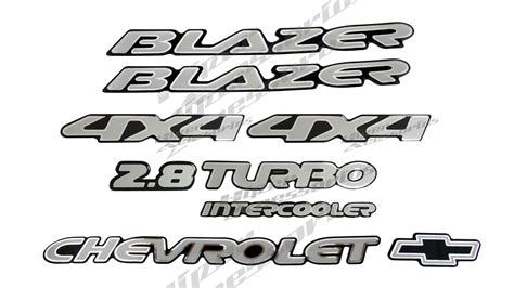 Emblemas Adesivos Blazer X Turbo Intercooler E Chevrolet