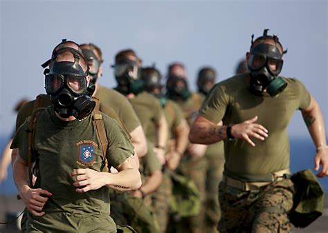 Marines Assigned To The 31st Marine Expeditionary Unit 31st Meu Exercise On The Flight Deck Of