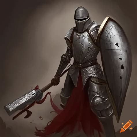 Fantasy Knight Character Using Shield And Revolver On Craiyon