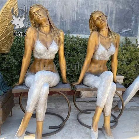 Garden Decoration Metal Bronze Brass Sculpture Nude Woman Statue Beautiful Life Size Bronze Lady