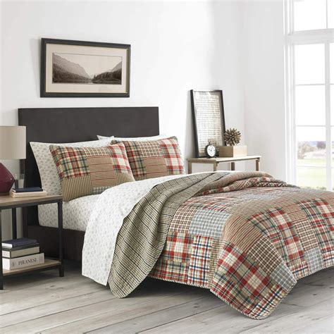 Eddie Bauer Hawthorne Brown Quilt Set Fullqueen