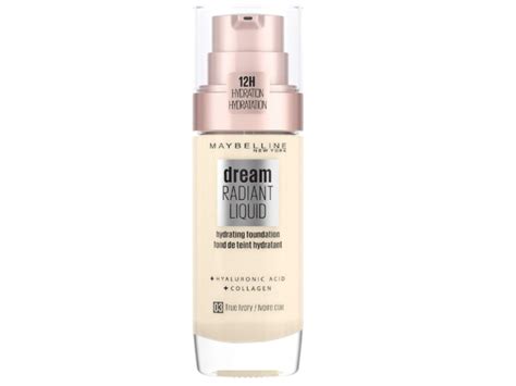 Maybelline New York Dream Radiant Liquid Foundation Hyaluronic Acid Collagen 03 True Ivory