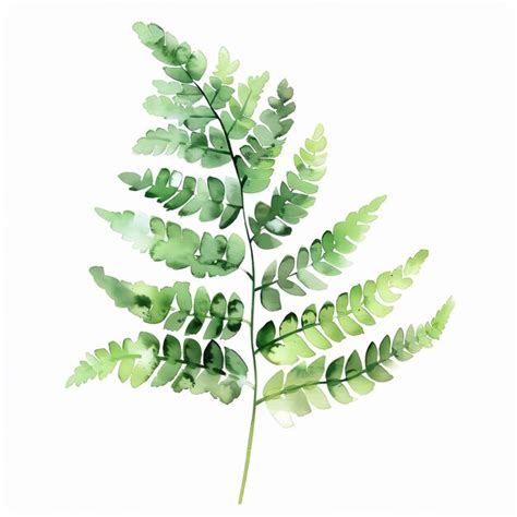 Premium Photo | A drawing of a fern with green leaves