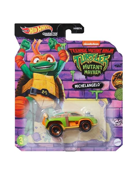 Mattel Hot Wheels Character Car TMNT Michelangelo Tumbleweed Toys