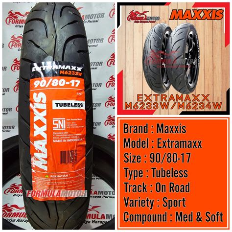 Jual Ban Maxxis Extramaxx M M W Ring Tubeless Sport