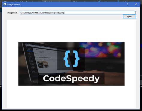 Displaying An Image Using PyQt5 In Python CodeSpeedy