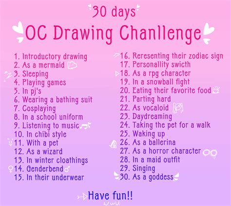 30 Days Oc Drawing Challenge By Lmart N On Deviantart