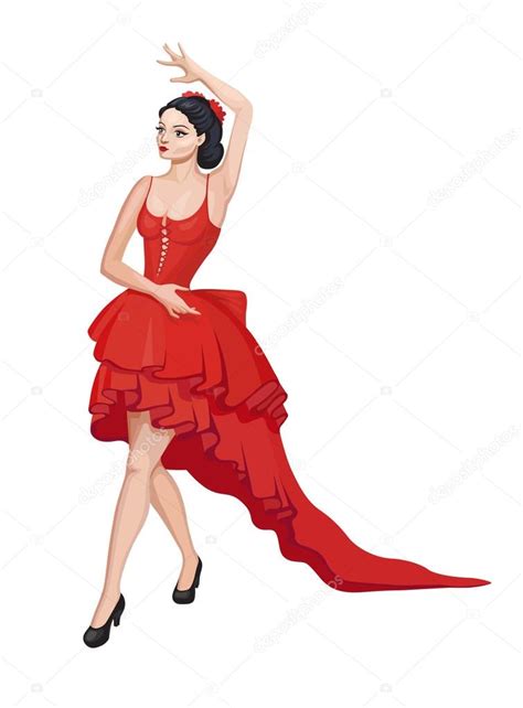 Spanish girl dancing — Stock Vector © Polyudova #62890643