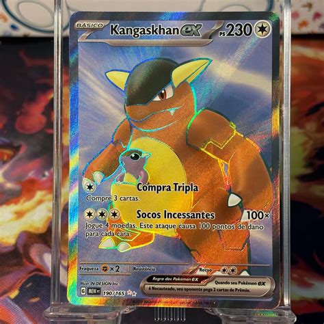 Carta Pokémon Kangaskhan EX MEW 190 165 Full Art Ultra Rara Coleção