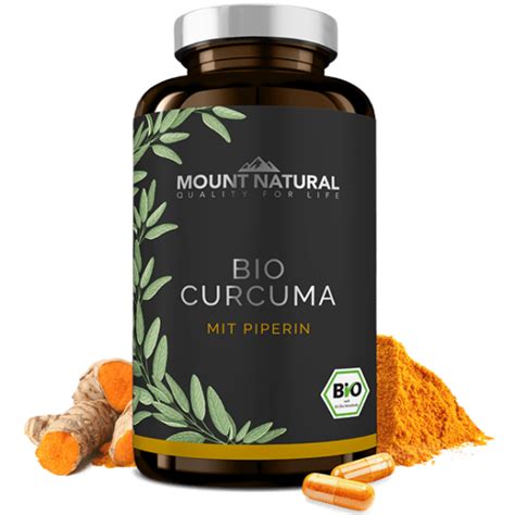 Bio Curcuma mit schwarzem Bio-Pfeffer (Piperin) – Mount Natural