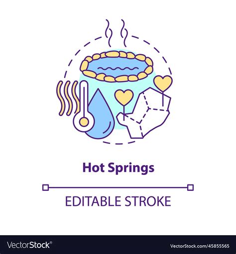 Hot Springs Concept Icon Royalty Free Vector Image