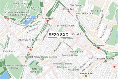 SE20 8XD maps, stats, and open data