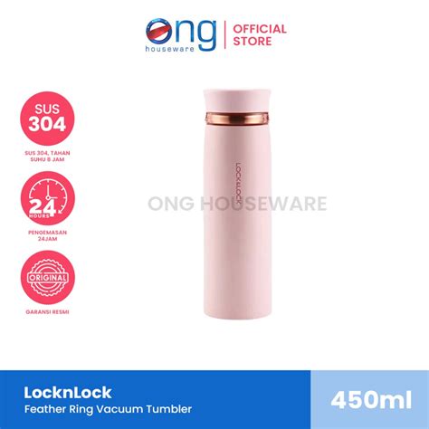 TERMOS Ong Houseware Locknlock Drinking Water Thermos Tumbler Feather Light Ring Vacuum Hot