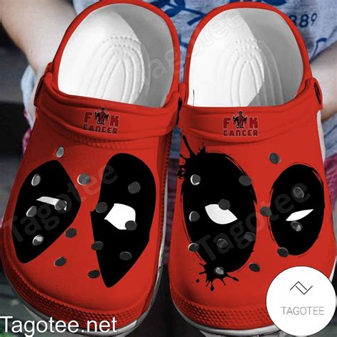 Deadpool Fuck Cancer Crocs Clogs Tagotee