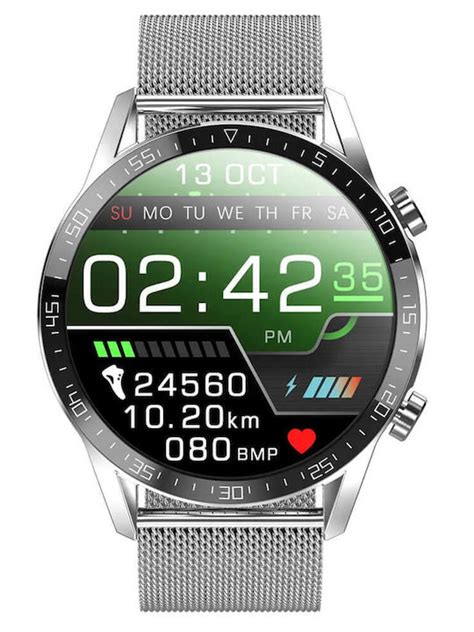 Bakeey L13 Smartwatch με Παλμογράφο Ασημί Skroutz gr