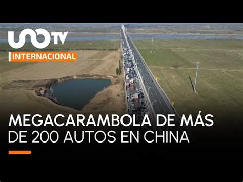 En China carambola de más de 200 coches por niebla deja varios heridos