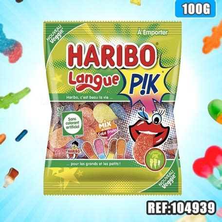 HARIBO sachet LANGUE PIK 100G Récréafun