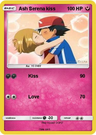 Pokémon Ash Serena kiss 1 1 - Kiss - My Pokemon Card